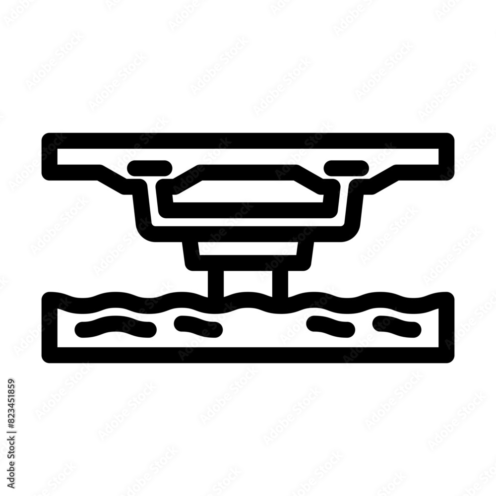 box girder bridge line icon vector. box girder bridge sign. isolated contour symbol black illustration box girder bridge line icon vector. box girder bridge sign. isolated contour symbol black illustration