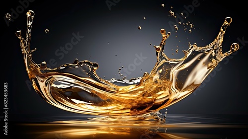 clear golden splash