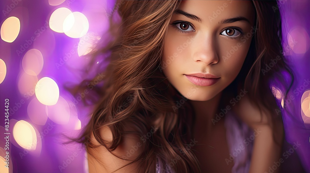 portrait bokeh purple portrait bokeh purple
