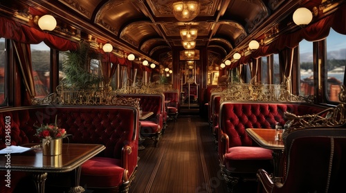 vintage steam train interior © vectorwin