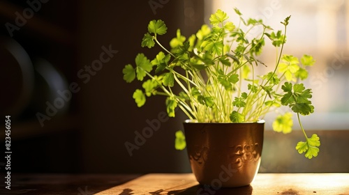 sunny cilantro sprout