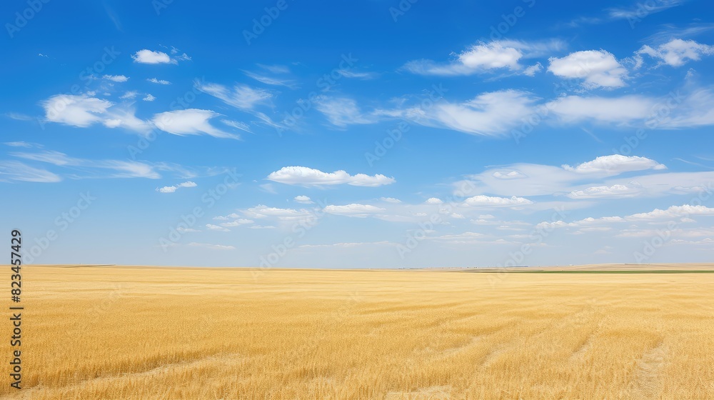 Fototapeta premium fields farmland blue sky