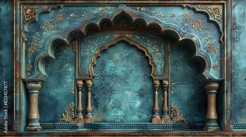 Islamic Frame architecture old travel indian asia ancient building history monument tourism palace landmark culture