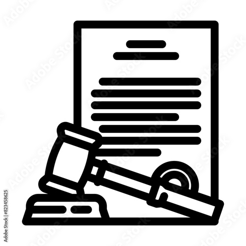 legal documentation business process line icon vector. legal documentation business process sign. isolated contour symbol black illustration