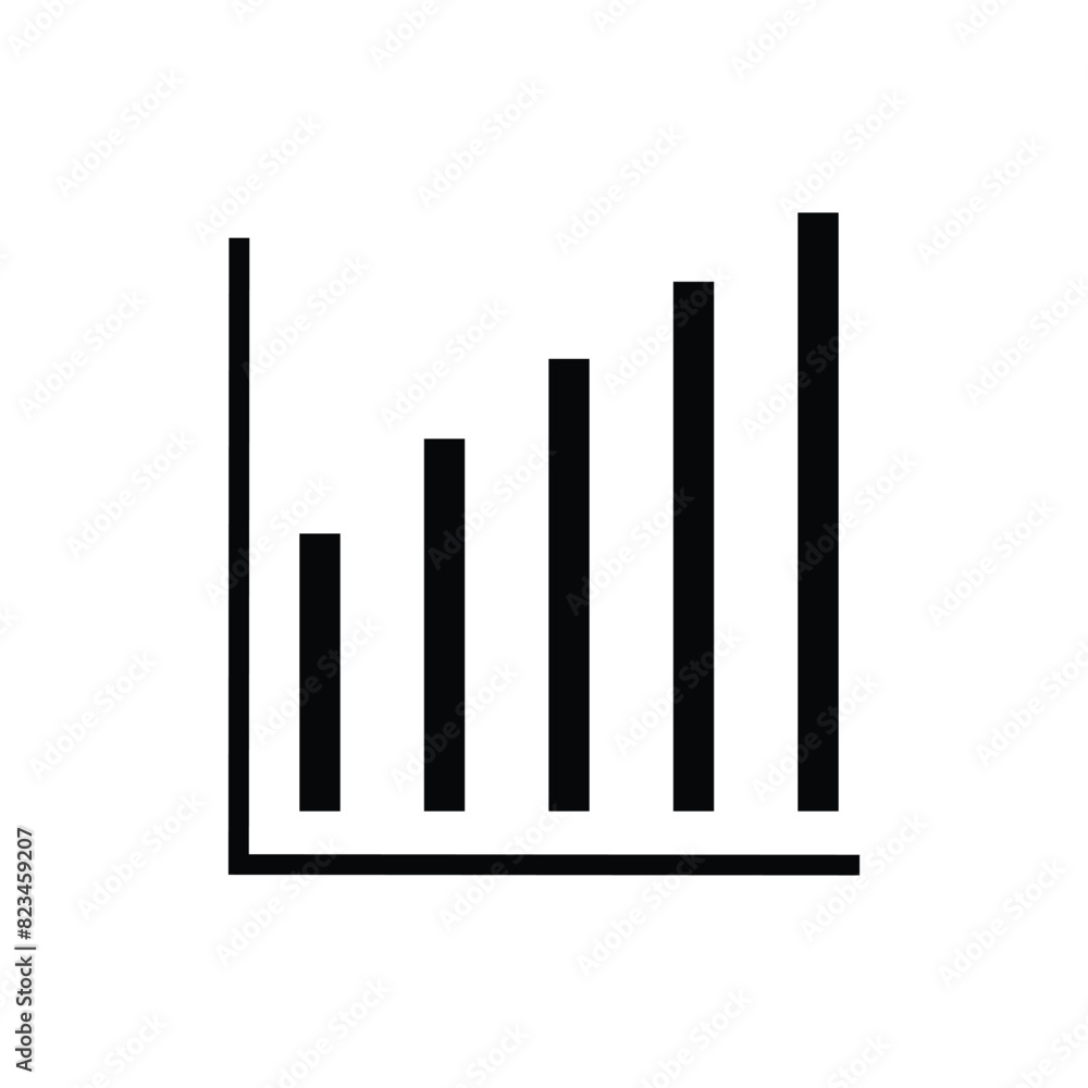 Flat graph chart icon symbol vector Illustration. Flat graph chart icon symbol vector Illustration.