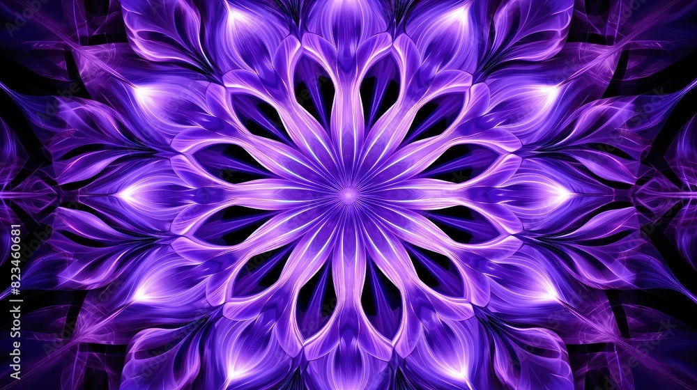 Obraz premium symmetrical purple patterns