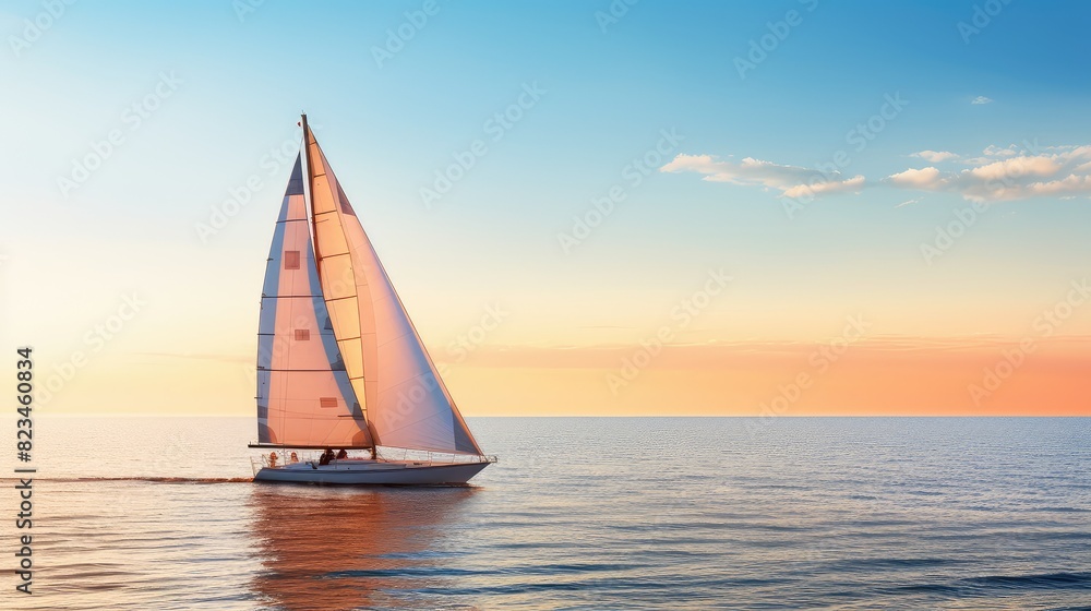 sailboat light reflecting on on ocean