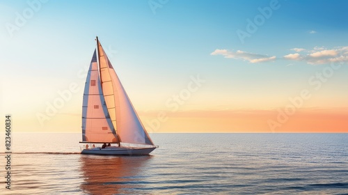 sailboat light reflecting on on ocean