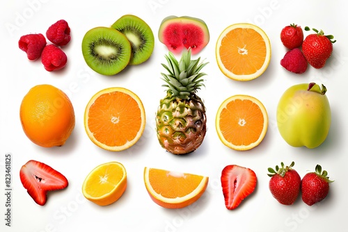 Healthy fruit. copyspace and top view for background.