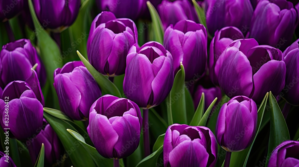 Fototapeta premium vibrant purple tulip background