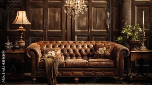 elegant brown sofa