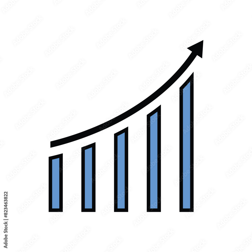 Graph chart icon vector. Growth icon symbol. Graph chart icon vector. Growth icon symbol.