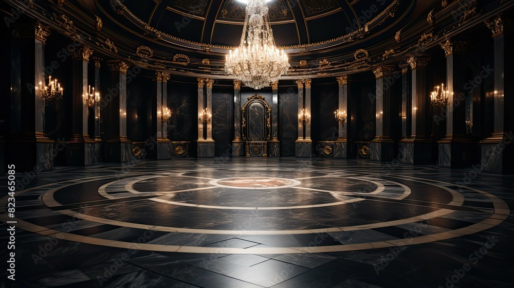 Obraz premium setting dark floor background