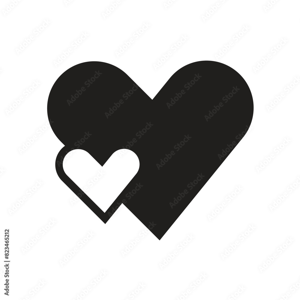 Flat heart icon symbol vector Illustration. Flat heart icon symbol vector Illustration.