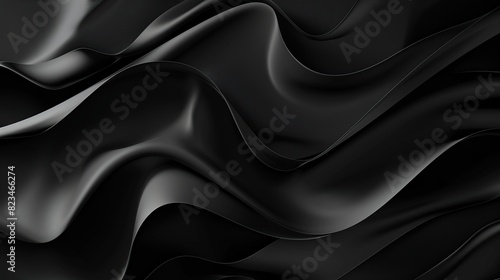 Modern Black abstract background design. Generative Ai photo
