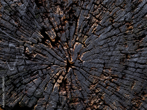 Une matière de vieux bois coupé et sec en forêt