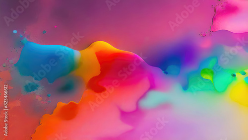 Abstract color splash, exploding colorful pigments, particles artistic concept background.