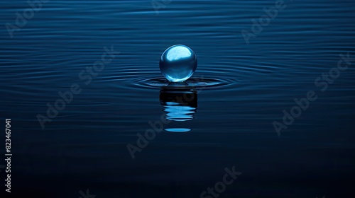 water dark blue balloons