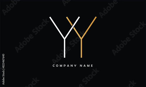 YY, YY Abstract Letters Logo Monogram