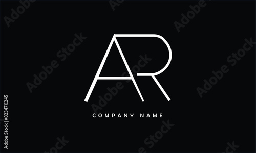 AR, RA, A, R Abstract Letters Logo Monogram