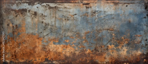 Distressed metal sheet with rust details, perfect for gritty designs