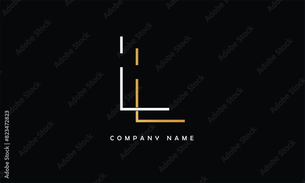 LL, LL Abstract Letters Logo Monogram LL, LL Abstract Letters Logo Monogram