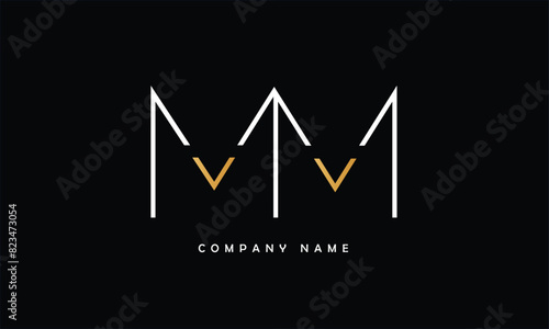 MM, MM Abstract Letters Logo Monogram