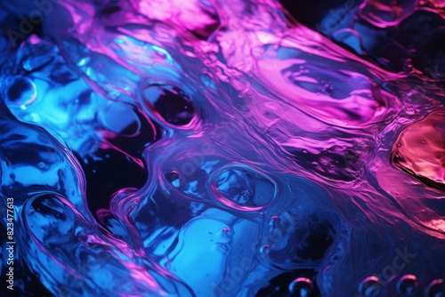Vibrant blue and pink hues on a dynamic fluid surface, suitable for backgrounds
