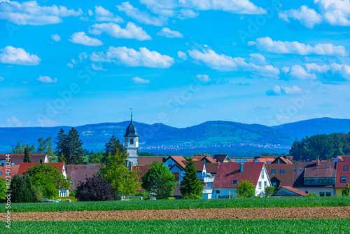 church tower of wolfschlugen in germany