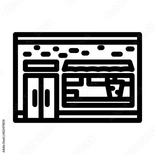 tapas bar street cafe line icon vector. tapas bar street cafe sign. isolated contour symbol black illustration