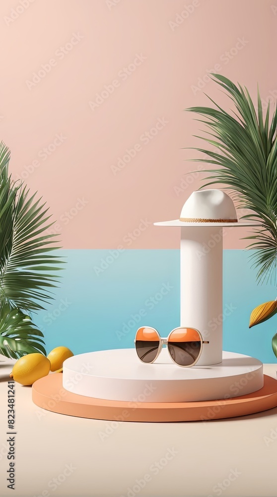 Abstract scene background. Product presentation, mock up, show cosmetic product, Podium, stage pedestal or platform.. 3d rendering podium platform Abstract scene background. Product presentation, mock up, show cosmetic product, Podium, stage pedestal or platform.. 3d rendering podium platform