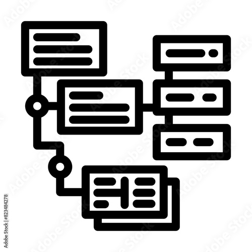 uml diagrams analyst line icon vector. uml diagrams analyst sign. isolated contour symbol black illustration