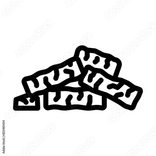 fuel wood pellets line icon vector. fuel wood pellets sign. isolated contour symbol black illustration