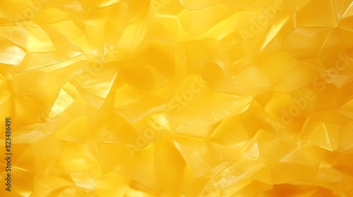 Abstract background made of yellow plastic bag is given a mosaic effect photo