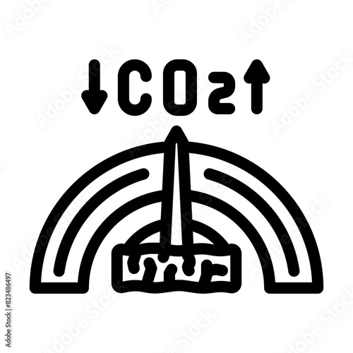 carbon neutral wood pellets line icon vector. carbon neutral wood pellets sign. isolated contour symbol black illustration