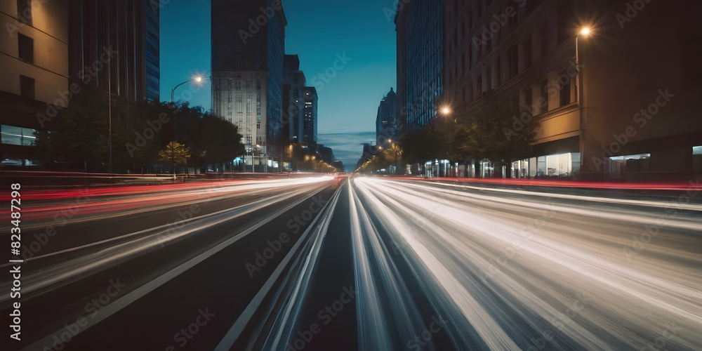 Obraz premium traffic at night