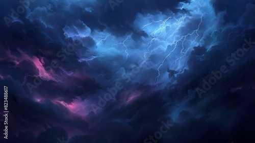 Lightning  thunder cloud dark cloudy sky --ar 16 9 Job ID  16c94377-7761-48b3-8546-bead10685b31