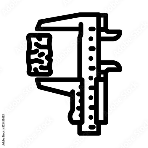 quality control wood pellets line icon vector. quality control wood pellets sign. isolated contour symbol black illustration