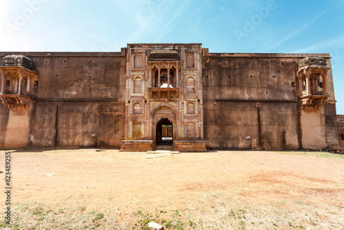 Facade of the Rang Mahal palace, Kalinjar Fort, Uttar Pradesh, India, Asia photo