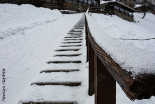 Wallpaper Mural beautiful landscapes of the snowy mountains of lake como, north italy Torontodigital.ca
