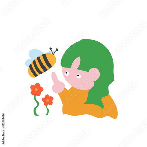 bee and girl