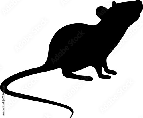 Rat silhouette. Vector illustration