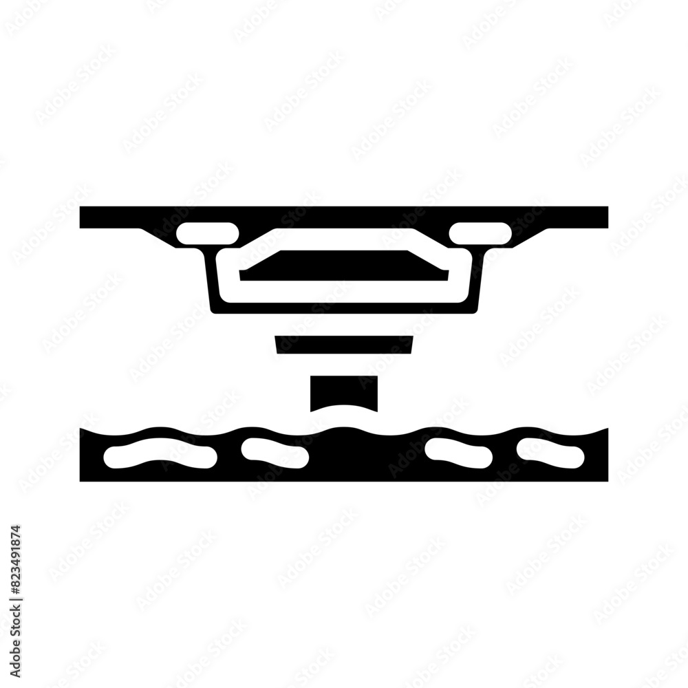 box girder bridge glyph icon vector. box girder bridge sign. isolated symbol illustration box girder bridge glyph icon vector. box girder bridge sign. isolated symbol illustration