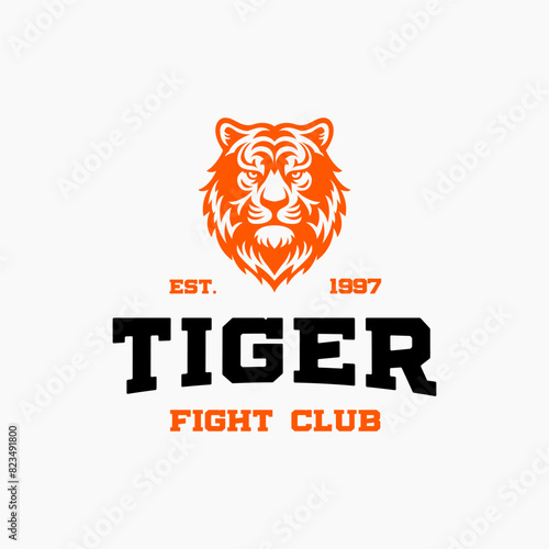 Εκτύπωση καμβά Vector Illustration Of Tiger Head For Fight,Kungfu Club Logo Design