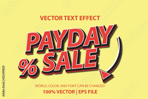 vector text effect design payday sale