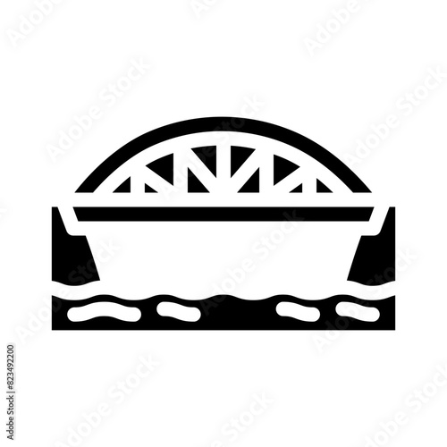 bowstring bridge glyph icon vector. bowstring bridge sign. isolated symbol illustration