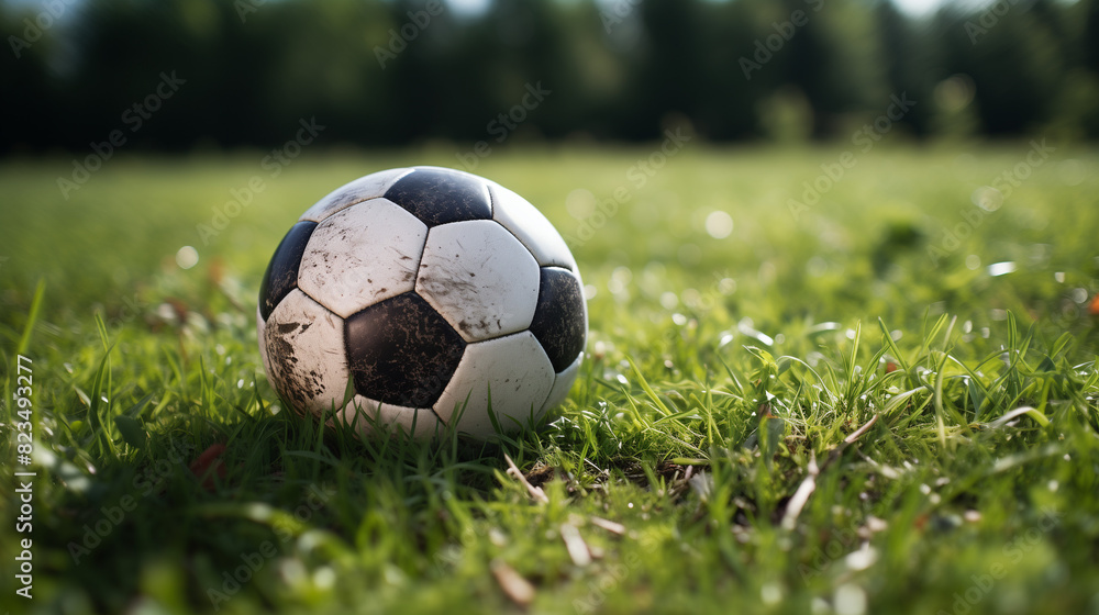 Obraz premium soccer ball on grass