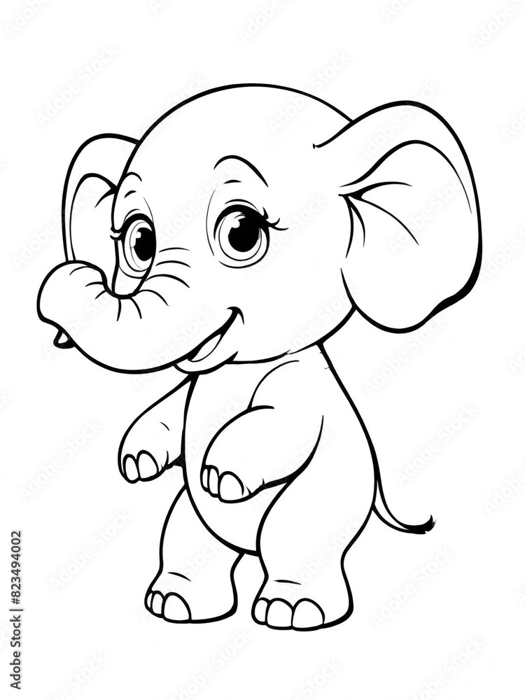 cartoon elephant coloring book pages, black and white designs for kids and toddlers, a resource for preschool teachers cartoon elephant coloring book pages, black and white designs for kids and toddlers, a resource for preschool teachers