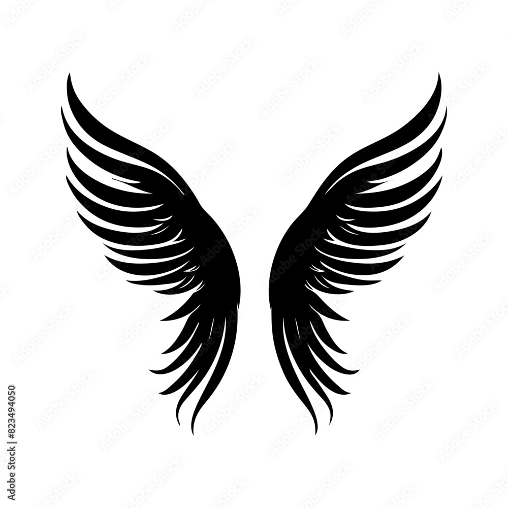 angel feather wings simple design Vector illustration angel feather wings simple design Vector illustration