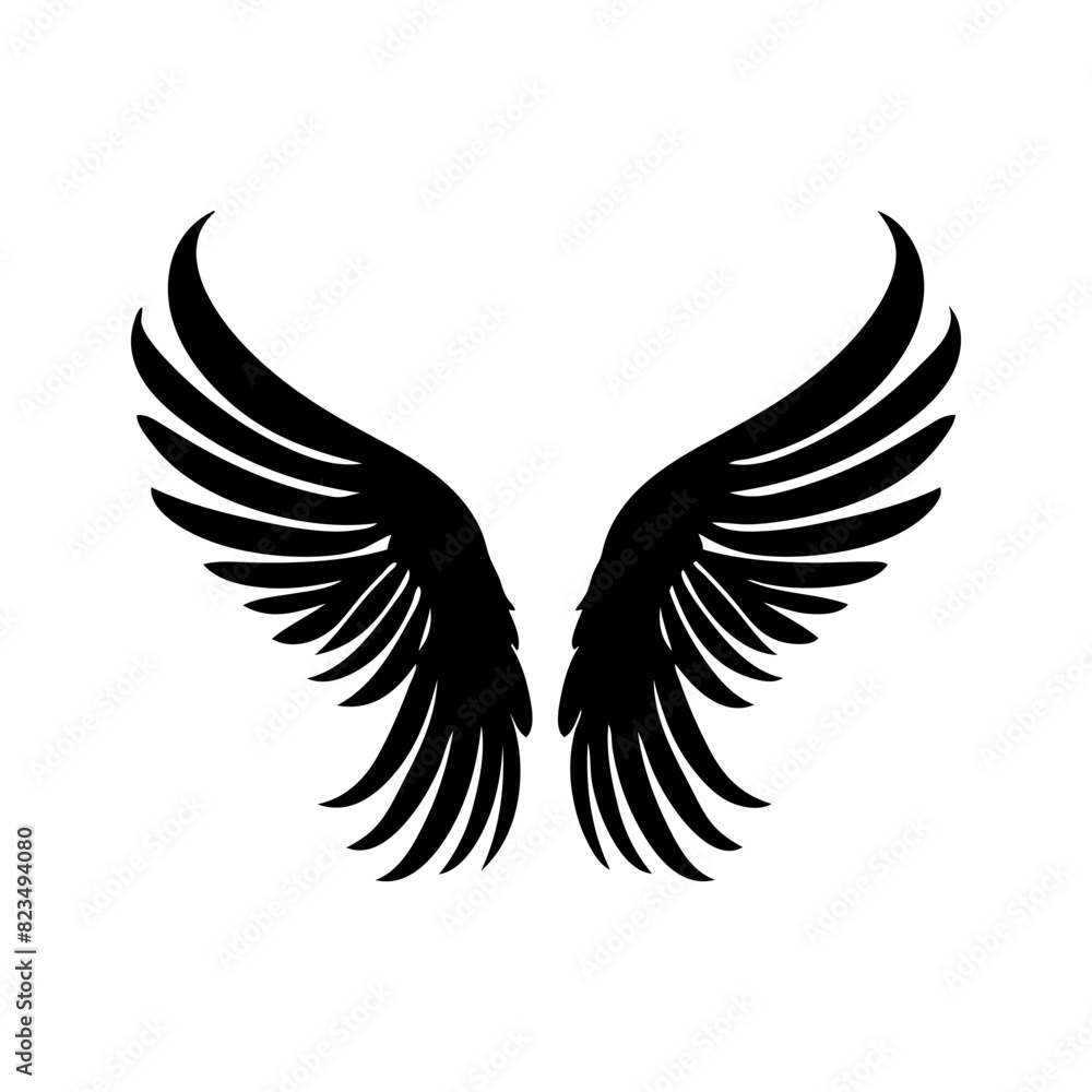 Obraz premium angel feather wings simple design Vector illustration
